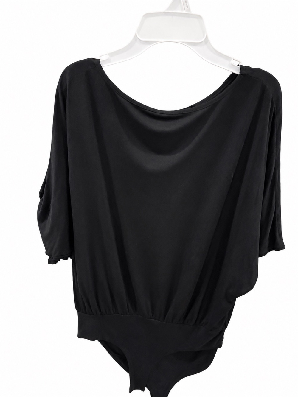 Women's Black Dolman Scoop Neck Bodysuit